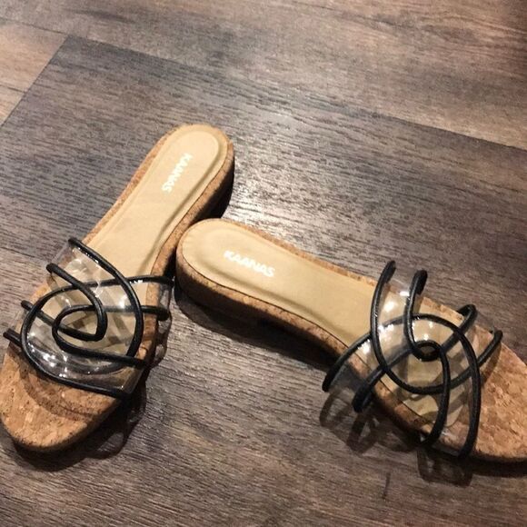 Kaanas Santorini Infinity Sandal Black Size 6 NWT - Picture 9 of 10